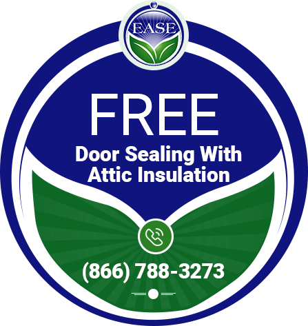Free door sealing with attic insulation