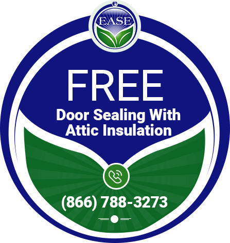 Free door sealing with attic insulation